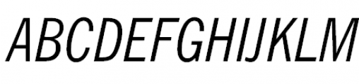 News Gothic Cond Italic Font UPPERCASE