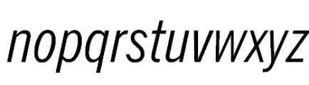 News Gothic Cond Italic Font LOWERCASE