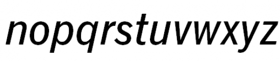 News Gothic Demi Italic Font LOWERCASE