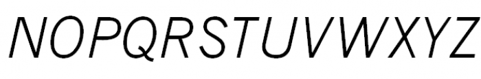 News Gothic Light Italic Font UPPERCASE