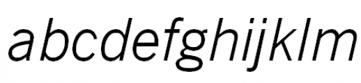 News Gothic Light Italic FONT