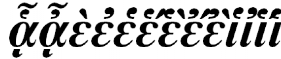 Newton Polytonic Greek Bold Italic Font LOWERCASE