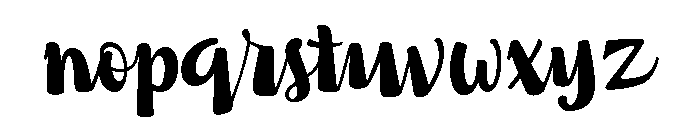 Nefelibata Brush Regular Font LOWERCASE