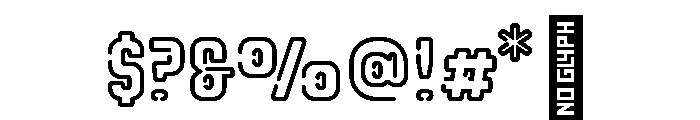 Neonica Empty Bold Font OTHER CHARS