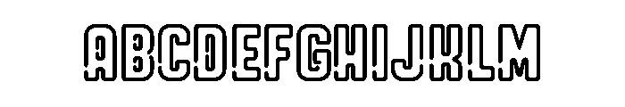Neonica Empty Bold Font UPPERCASE