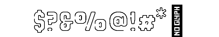 Neonica Empty Regular Font OTHER CHARS