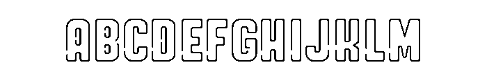 Neonica Empty Regular Font UPPERCASE