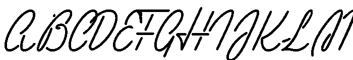 Neonica Script Regular Font UPPERCASE