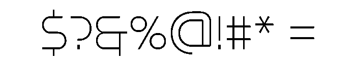 Neotype Thin Font OTHER CHARS