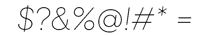 Neulis Cursive Thin Italic Font OTHER CHARS
