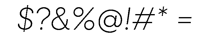 Neulis Neue Extra Light Italic Font OTHER CHARS