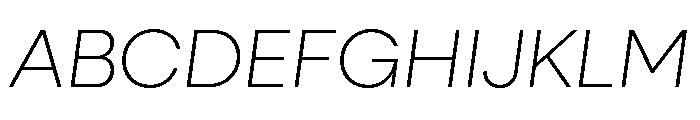 Neulis Neue Extra Light Italic Font UPPERCASE