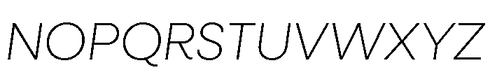 Neulis Neue Extra Light Italic Font UPPERCASE