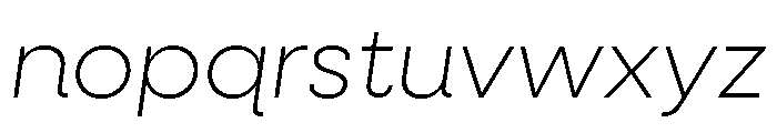 Neulis Neue Extra Light Italic Font LOWERCASE