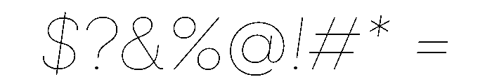 Neulis Neue Hairline Italic Font OTHER CHARS