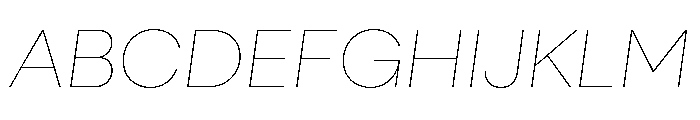 Neulis Neue Hairline Italic Font UPPERCASE