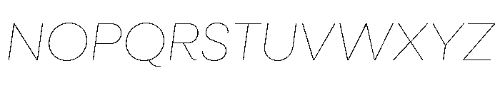 Neulis Neue Hairline Italic Font UPPERCASE