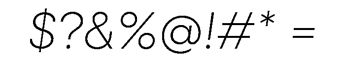 Neulis Sans Extra Light Italic Font OTHER CHARS