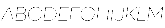 Neulis Sans Hairline Italic Font UPPERCASE