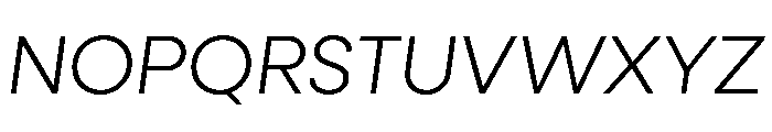 Neulis Sans Light Italic Font UPPERCASE
