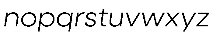 Neulis Sans Light Italic Font LOWERCASE
