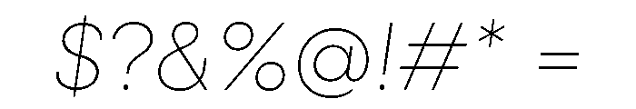 Neulis Sans Thin Italic Font OTHER CHARS