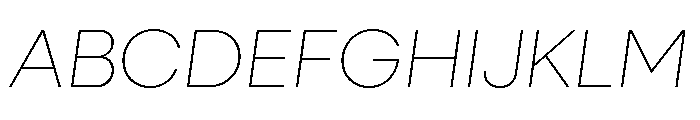 Neulis Sans Thin Italic Font UPPERCASE