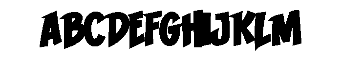 Ngomic Red Font UPPERCASE