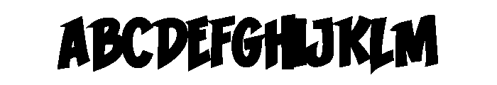 Ngomic Yellow Font UPPERCASE