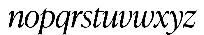 Nicholas Light Italic Font LOWERCASE