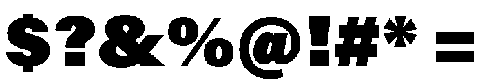 Nickel Gothic Variable Heavy Font OTHER CHARS