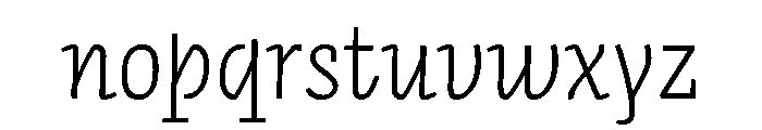 Nickel Light Italic Font LOWERCASE