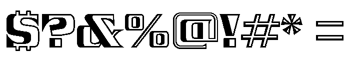 Nickel Open Face Regular Font OTHER CHARS