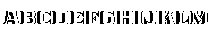 Nickel Open Face Regular Font UPPERCASE
