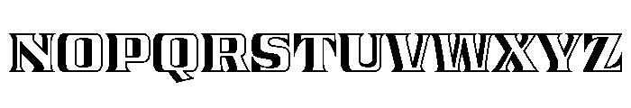 Nickel Open Face Regular Font UPPERCASE