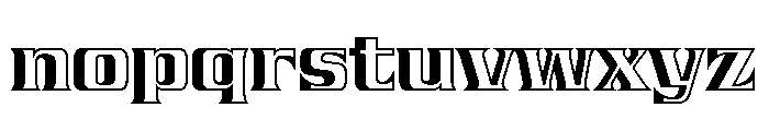 Nickel Open Face Regular Font LOWERCASE