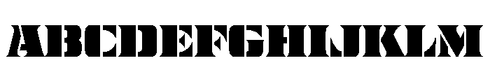 Nickel Stencil Regular Font UPPERCASE