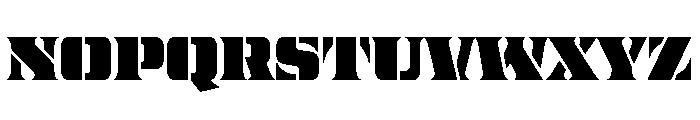 Nickel Stencil Regular Font UPPERCASE