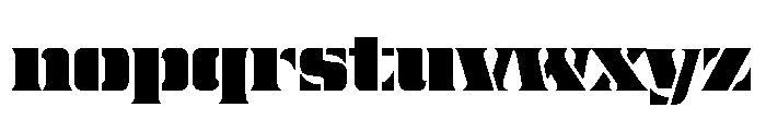 Nickel Stencil Regular Font LOWERCASE