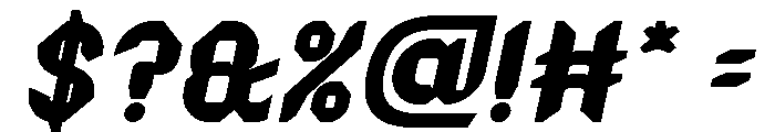 NIGHT HAWK Bold Italic Font OTHER CHARS