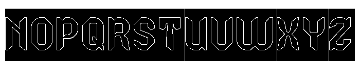 NIGHT HAWK-Hollow-Inverse Font UPPERCASE