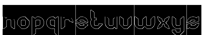 NIGHT HAWK-Hollow-Inverse Font LOWERCASE