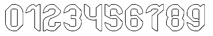 NIGHT HAWK-Hollow Font OTHER CHARS