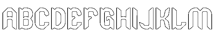 NIGHT HAWK-Hollow Font UPPERCASE