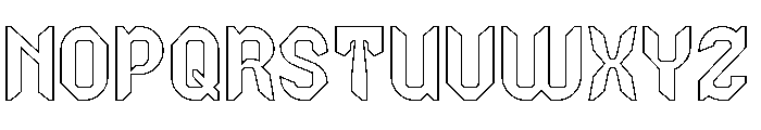NIGHT HAWK-Hollow Font UPPERCASE