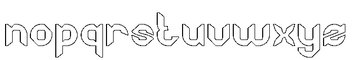 NIGHT HAWK-Hollow Font LOWERCASE