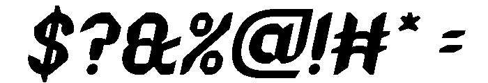 NIGHT HAWK Italic Font OTHER CHARS