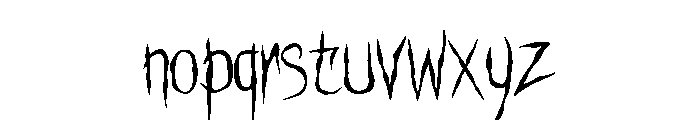 NiColaS GoThicS Regular Font LOWERCASE