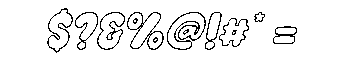 Nice Dream Outline Italic Outline Italic Font OTHER CHARS