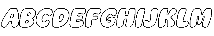 Nice Dream Outline Italic Outline Italic Font UPPERCASE